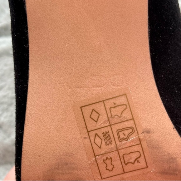 Aldo Suede Peep-toe Booties sz 6.5 - Picture 7 of 7